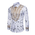 Men Cotton Ethnic Style Printed Long Sleeves Shirts