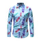 Men Cotton Multicolor Feather Printed Shirts