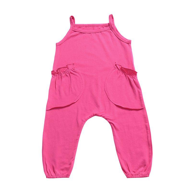 Baby Cotton Pocket Design Jumpsuit