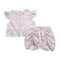 2 Pcs Baby Girls Cotton Floral Printed Ruffle Sleeve Tops And Shorts