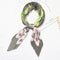 Creative Pleated Design Women Floral Print Square Scarf