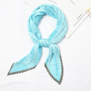 Fashion Starry Sky Print Women Unique Pleated Satin Scarf