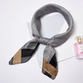Fashion Geometric Color Blocking Print Women 70cm Square Scarf