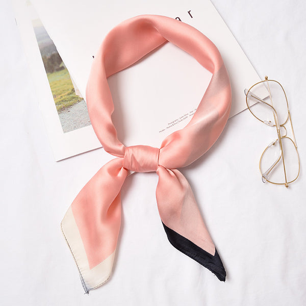 70*70cm Vintage Style Women Chic Satin Square Scarf