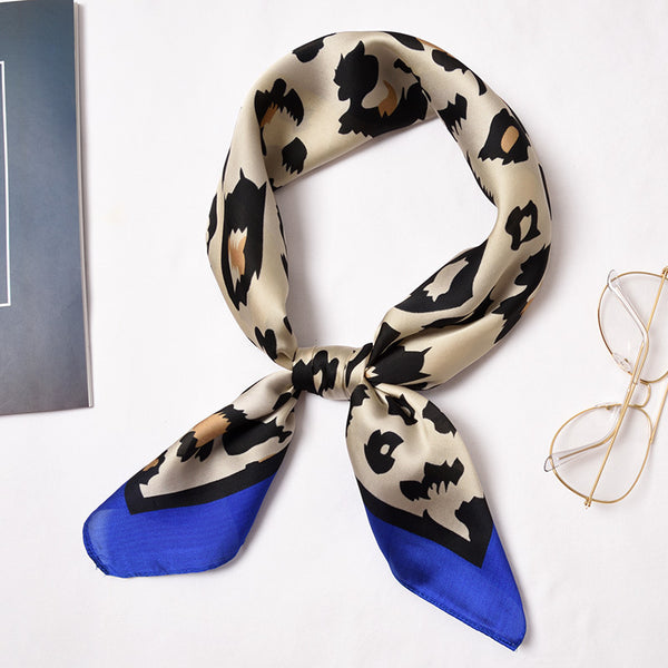Hot Sale Leopard Print Women Color Blocking Vintage Square Scarf