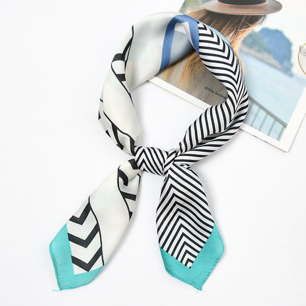 Fashion Arrow Stripes Print Vintage Color Blocking Scarf