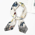 Women Fashion Elegant Painting Design 70cm Satin Square Scarf