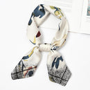 Women Fashion Elegant Painting Design 70cm Satin Square Scarf