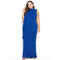 Asymmetric Ruffle Design Sleeveless Tight Maxi Dress