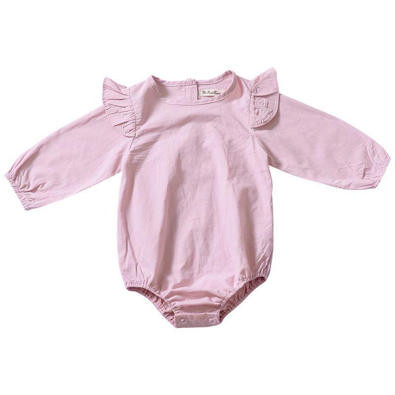 Baby Girls Cotton Pink Long Sleeves Bodysuit