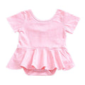 Simple Style Baby Girls Cotton Solid Color Short Sleeves Bodysuit