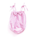Baby Girls Cotton Bowknot Design Cami Lace-up Bodysuit