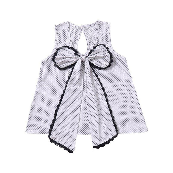 Girls Cotton Dot Printed Lovely Bowknot Design Design