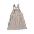 Girls Cotton Solid Color Casual Overalls Dress