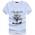 Men Cotton Trees Printed Casual T-shirts