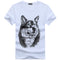 Men Cotton Wolf Printed Soft Tops