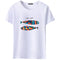 Men Cotton Multicolor Fish Printed Soft T-shirts