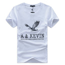 Men Cotton Eagle Printed Casual T-shirts