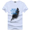 Casual Men Cotton Feather Printed Tees