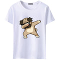 Men Cotton Cute Dogs Printed Short Sleeves Tops