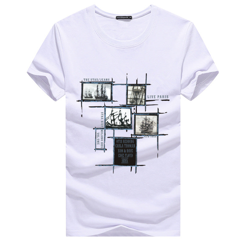 Men Cotton Vintage Style Casual T-shirts