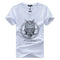 Men Cotton Owl Printed Large Size Tees
