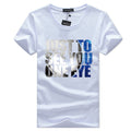 Men Cotton Fancy Letter Printed Tees