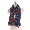 Fashion Cute Animal Fox Design Women Good Quality Voile Scarf