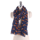 Fashion Cute Animal Fox Design Women Good Quality Voile Scarf