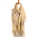 Fashion Cartoon Kitty Print Sun-protection Voile Scarf