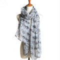 New Design Fashion Bicycle Print Big Size Voile Scarf