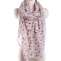 New Design Fashion Sheep Print Big Size Voile Scarf