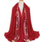 Ethnic Style Fashion Flower Embroidered Women Voile Scarf
