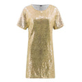 Casual Loose Pattern Short-sleeve Sequin Design Dress