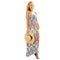 Fashion Multicolor Geometric Print Spaghetti Strap Maxi Dress