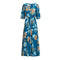 Wholesale Women Short-sleeve Flower Print Maxi Dress