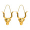 Fashion Taurus Shape Good Quality Golden Alloy Hoop Earrings