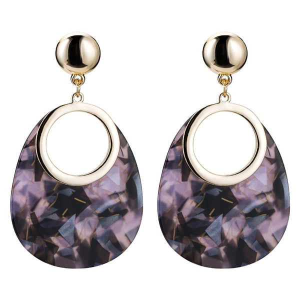 Fashion Good Quality Leopard Pattern Vintage Acrylic Earrings