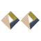 Simple Square Shape Color Blocking Enameled Alloy Stud Earrings