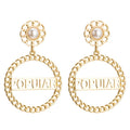 Fashion Golden Color Alloy Hollow Round Shape POPULAR Earrings