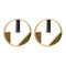 Creative Asymmetric Color Blocking Enameled Alloy Stud Earrings