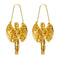 Fashion Virgo Shape Good Quality Golden Alloy Hoop Earrings