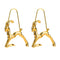 Fashion Gemini Shape Good Quality Golden Alloy Hoop Earrings