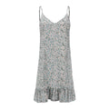 Casual Loose Pattern Tiny Flower Print Sexy Slip Dress