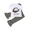 2 Psc Set Girls Cotton Lip Printed Short Sleeves Tops And Pants
