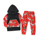 2 Pcs Boys Patchwork Hoodies And Pants