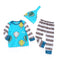 3 Pcs Baby Cute Printed Tops And Pants And Hat