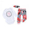 3 Pcs Girls Cotton Long Sleeves Bodysuits And Floral Printed Pants And Headbands
