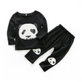 2 Pcs Boys Cotton Panda Pattern Tops And Pants