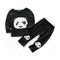 2 Pcs Boys Cotton Panda Pattern Tops And Pants